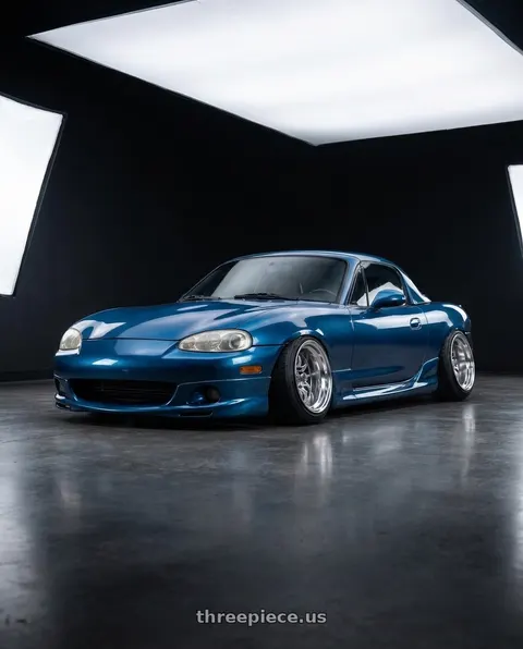 2000 Mazda Miata SE with Speed Star Mk-I 4x100 15X9+-1  Polished wheels