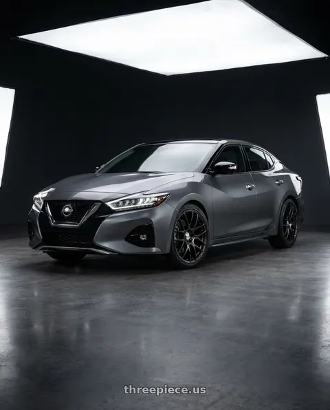2021 Nissan Maxima 40th Anniversary Edition with Work Emotion m8r 5x114.3 19x8.5 +45 Glim Black wheels