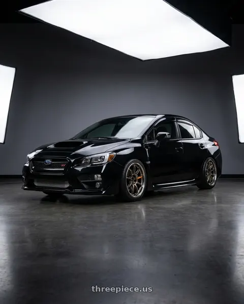 2016 Subaru WRX STI Limited with Work Emotion Zr10 5x114.3 19x9.5 +38 Titanium Diamond Lip Cut wheels