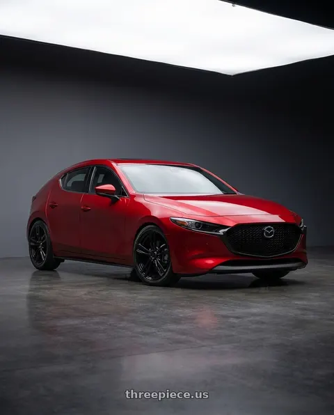 2024 Mazda 3 with REPLICA WHEELS R5056 5x120 19x8.5+35 GLOSS BLACK wheels