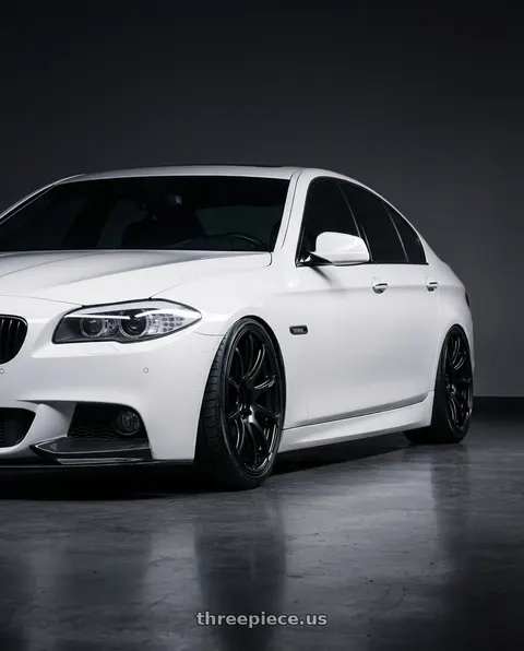 2012 BMW 550i with Advan Racing RSII 5x130 20x11.0 +51 SEMI GLOSS BLACK wheels