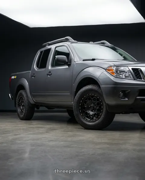 2020 Nissan Frontier SV with KMC KM545 TREK 6X114.3 17X8 +20 SATIN BLACK wheels