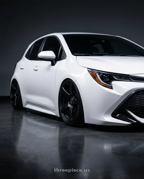 2023 Toyota Corolla with Forgestar CF5 5x114.3 18x10 +42 Satin Black wheels