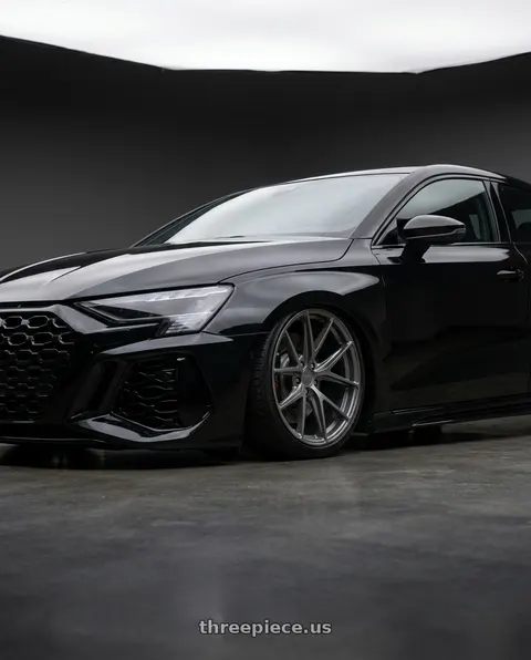 2022 Audi RS3 with Niche 1PC M116 MISANO 5X112 19X9.5 +50 MATTE GUN METAL wheels
