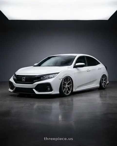 2019 Honda Civic with BBS CC-R 5x114.3 19x8.5+30 Graphite w/ Diamond Cut Face wheels