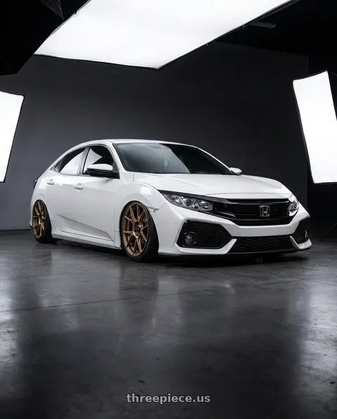 2019 Honda Civic with Konig Ampliform 5x114.3 18x8.5+45 Gloss Bronze wheels