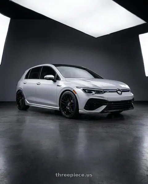2022 Volkswagen Golf R with Forgestar F14 5x112 17x9 +35 Gloss Black wheels