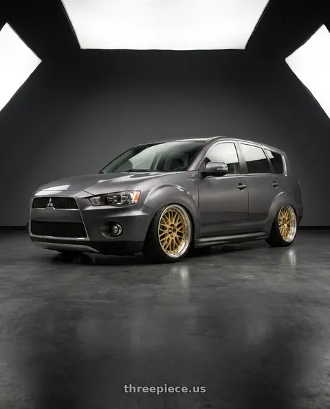 2011 Mitsubishi Outlander with BBS LM 5x114.3 18x9.0+42 Gold wheels