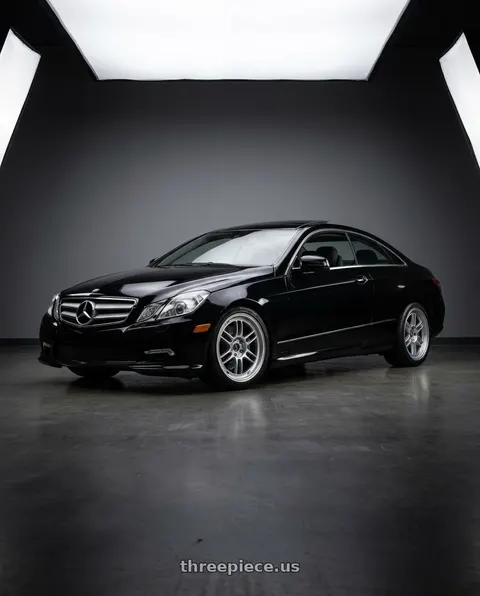 2013 Mercedes-Benz E350 4Matic with Enkei RPF1 5x112 18x8+35 Silver wheels