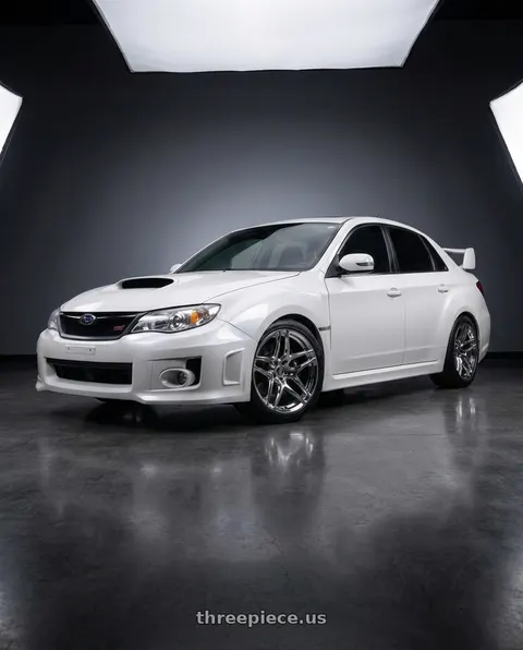 2013 Subaru WRX STI with Versus VERSUS VV21S 5x114.3 18x8+45 Matte Super Dark Gunmetal wheels
