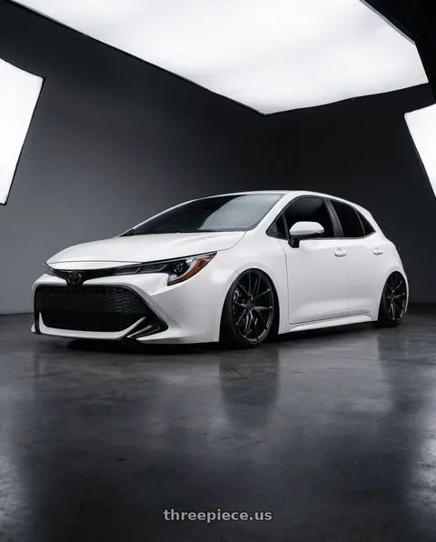 2023 Toyota Corolla with Niche 1PC M117 MISANO 5X114.3 18X9.5 +40 MATTE BLACK wheels