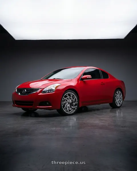 2010 Nissan Altima with Strada Nido 5x115 24x9.5 +15 Chrome wheels