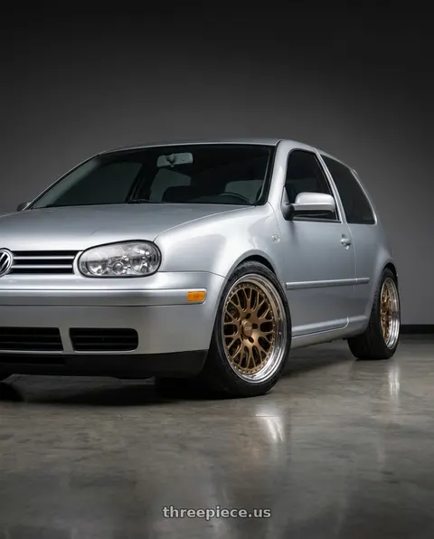 2004 Volkswagen Golf GTI VR6 with CCW CZ14 5x100 17x7 +35 Polished wheels