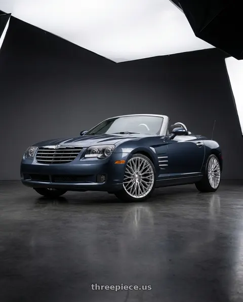2007 Chrysler Crossfire with Brada FR100 5x112 20x9 +25 Diamond Silver wheels