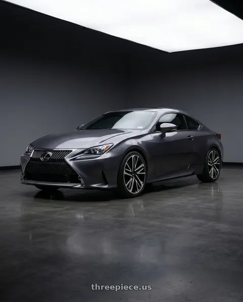 2015 Lexus RC350 with RTX Knight 5x114.3 19x8 +45 Gloss Black Machined wheels