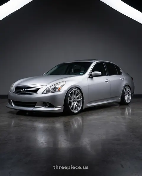 2011 INFINITI G37 with Vors TR4 5x114.3 19x9.5  +22 Silver Machine Face wheels
