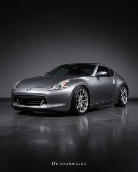 2009 Nissan 370Z with Volk Racing G025 5x114.3 19x10.5 +22 FORMULA SILVER / DC wheels