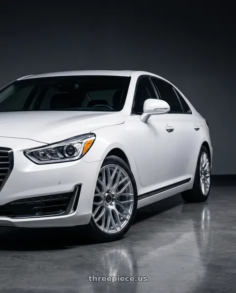2018 Genesis G90 Ultimate with MARQUEE WHEELS M6981 5x114.3 20x9+32 SILVER / MACHINED wheels