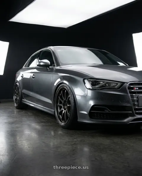 2015 Audi S3 with Volk Racing CE28N-PLUS 5x112 18x10.5+34 Diamond Dark Gunmetal wheels