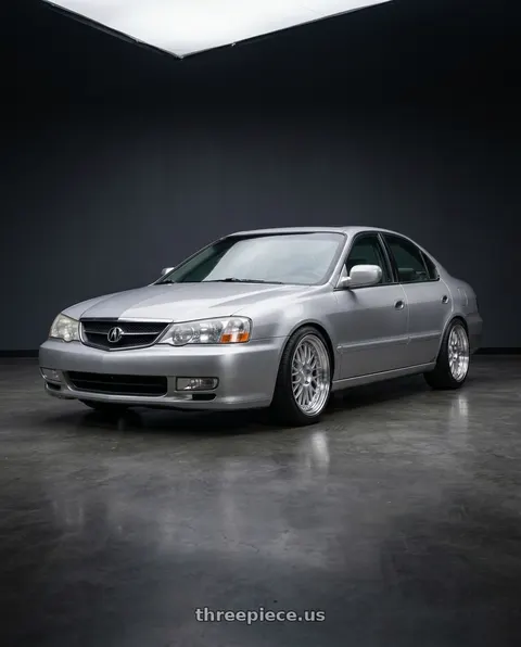 2001 Acura TL with ESR Wheels SR SERIES SR05 5x114.3 17x8.5 +30 Hyper Silver wheels