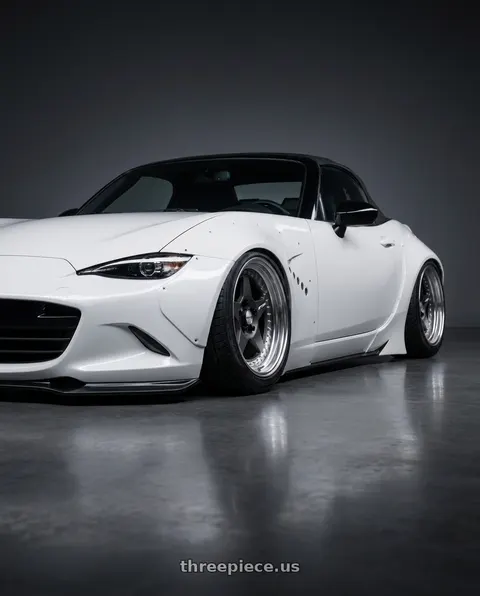 2016 Mazda MX-5 Miata with Work Meister Cr01 4x100 16x11+-16 A Disk Matte Gunmetal wheels