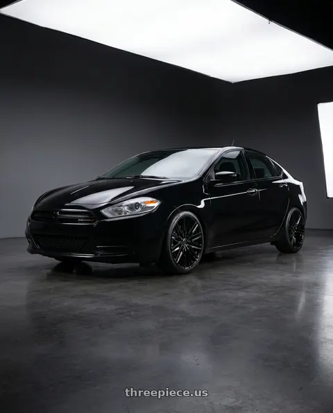 2013 Dodge Dart with Status ADAMAS 6X139.7 20X9 +15 GLOSS BLACK wheels