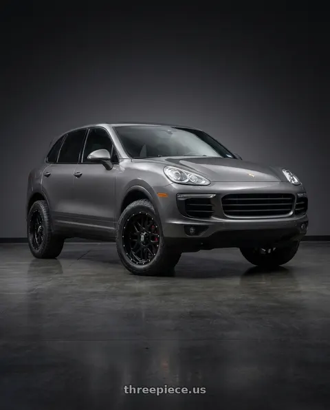 2015 Porsche Cayenne with XD XD820 GRENADE 5X130 18X8 +38 SATIN BLACK wheels