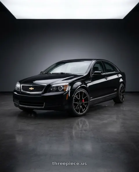 2011 Chevrolet Caprice with DEFIANT DF09 5x112 20x9+40 Black wheels