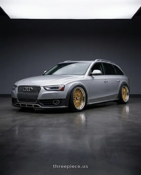 2014 Audi A4 allroad with SSR Formula MESH 5x112 19X10.5+12 HP Disk Fm Gold wheels