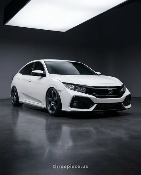 2024 Honda Civic with Gram Lights 57CR 5x114.3 18x9.5+12 Gunblue II wheels