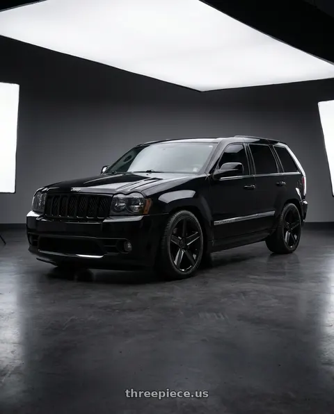 2006 Jeep Grand Cherokee with OE Wheels JP06 5x127 20x9+34.75 Black wheels