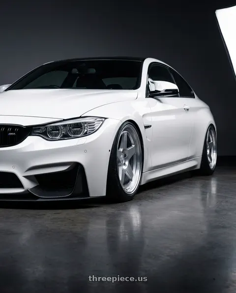 2018 BMW M4 with Kansei K12H KNP 5X120 19x9.5 22 Hyper Silver wheels