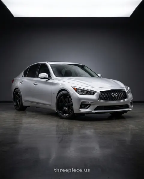 2019 INFINITI Q50 Luxe with KATANA RACING KR08 5x114.3 18x8 +40 Glossy Black wheels
