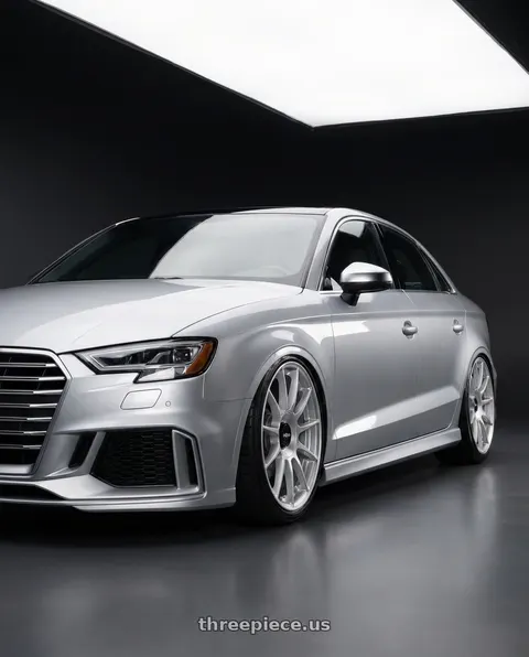 2016 Audi S3 with Rotiform 1PC R170 DTM 5X112/5X120 20X8.5 +35 SILVER wheels