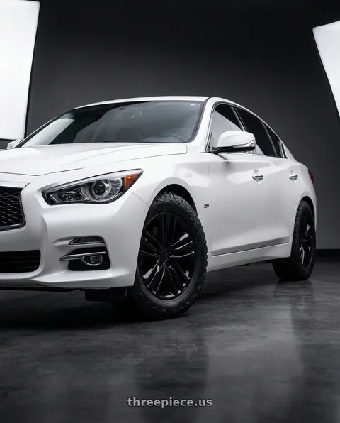 2014 INFINITI Q50 with OE Performance 176 6x139.7 26x10 +24 Gloss Black wheels