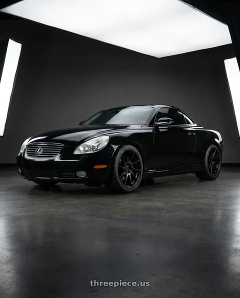 2005 Lexus SC430 with Aodhan AH09 5x114.3 18x9.5 +35 Gloss Silver Machined Face wheels