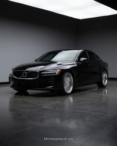 2022 Volvo S60 with MRR VP4 5x108 19x8.5 +35 Silver Machined Lip wheels
