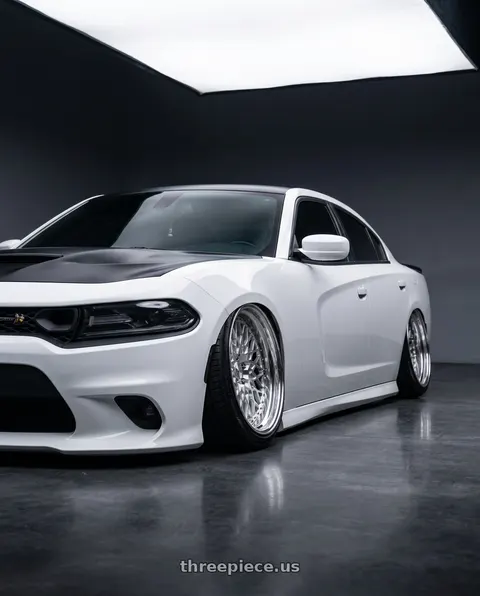 2021 Dodge Charger Scat Pack with Work Gran Seeker Ccx 5x114.3 20x10.5+38 A Disk Machined Silver Polish wheels