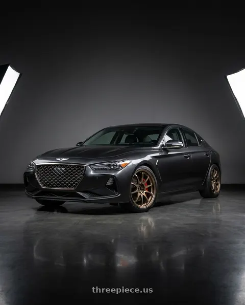 2019 Genesis G70 with Volk Racing CE28N-PLUS 5x114.3 18x10.5 +15 SHINING BRONZE METAL wheels