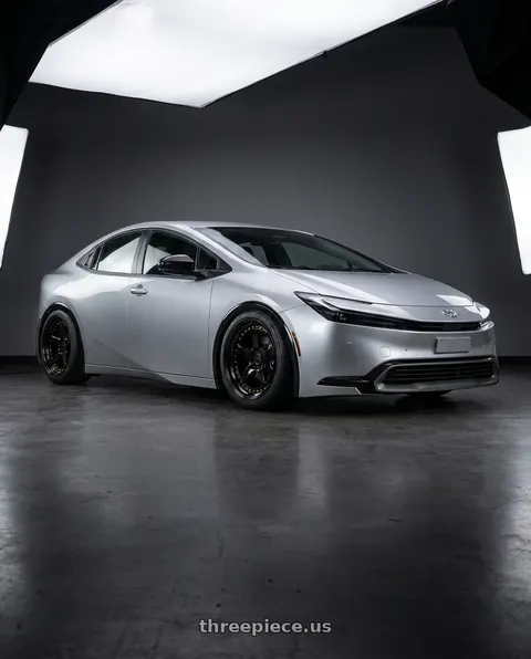 2026 Toyota Prius with Aodhan DS05 5x114.3 18x9.5+15 Gloss Black W /Gold Rivets wheels