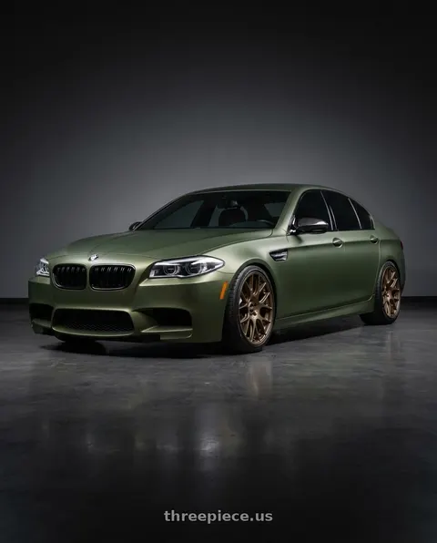 2014 BMW M5 with BBS CH-RII 5x112 22x10.5 +15 Matte Bronze wheels