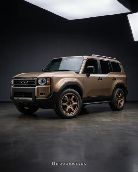 2024 Toyota Land Cruiser with Volk Racing TE37 LARGE PCD PM2 6x139.7 18x8.5+44 Bronze wheels