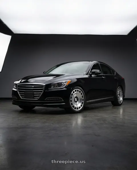 2016 Hyundai Genesis 3.8 with Rotiform ZBF 5x114.3 19x8.5 +35 Anthracite W/ Machined Face wheels
