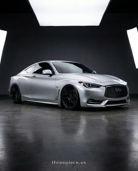 2020 INFINITI Q60 with Avant Garde Wheels M520R 5X114.3 20x10.5 +45 Gloss Black wheels