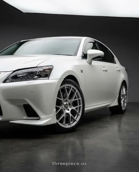2013 Lexus GS450h with Enkei Raijin 5x114.3 19x8.5+35 Hyper Silver wheels
