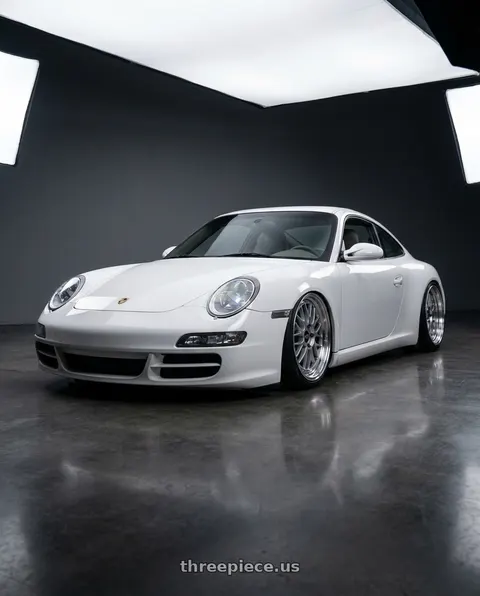2010 Porsche 911 Carrera with BBS LM 5x112 19x11.0+35 Diamond Silver wheels