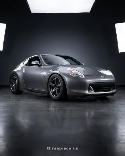 2009 Nissan 370Z with Advan Racing TC4 5x120 18x9.5 +38 BLACK CHROME wheels