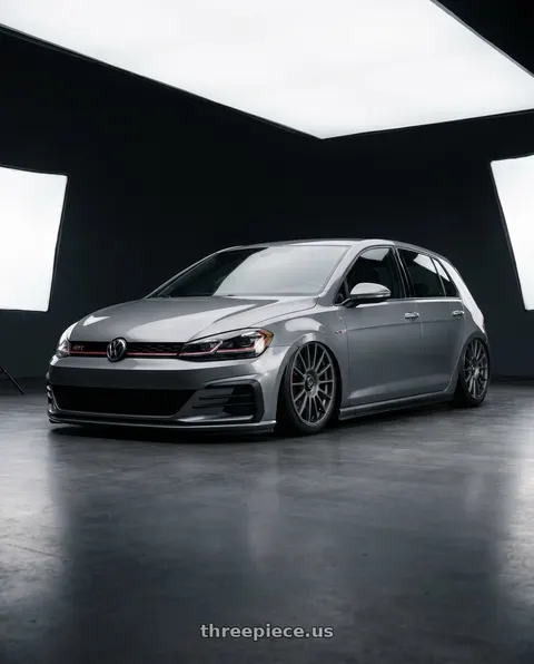 2019 Volkswagen GTI with fifteen52 PODIUM 5x112 / 5x120 18x8.5 +35 FROSTED GRAPHITE (SATIN GREY) wheels