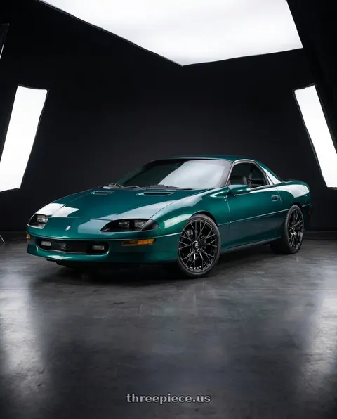 1995 Chevrolet Camaro Z28 with WedsSport SA-20R 5x100 18x7.5+45 Weds Black Clear wheels