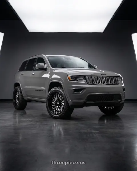 2021 Jeep Grand Cherokee Overland with Cali Off-Road Switchback 9108 5x127 20x12-51 Gloss Black/Milled wheels